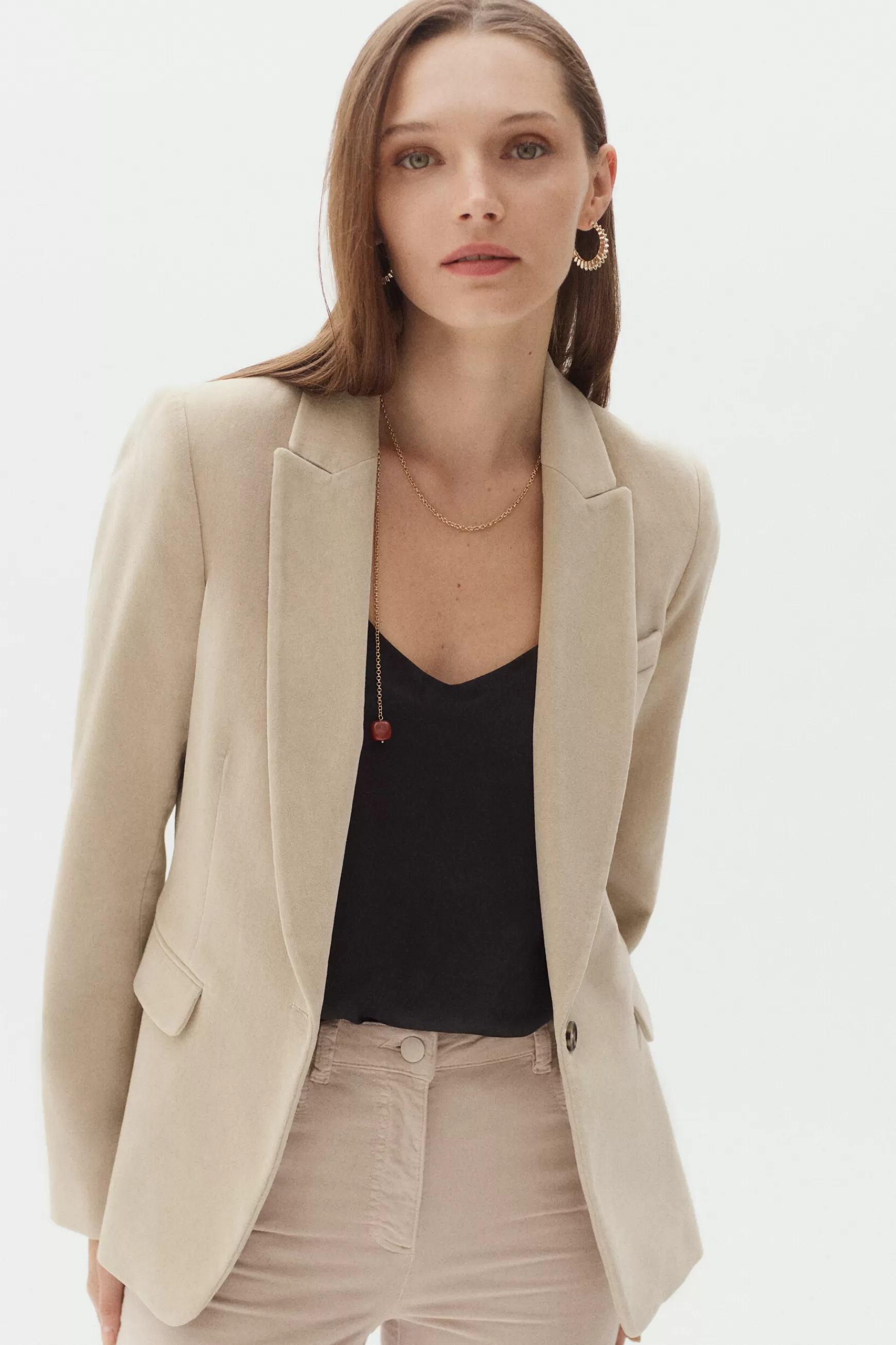 Sale Blazer Aurora Beige Femme Vestes