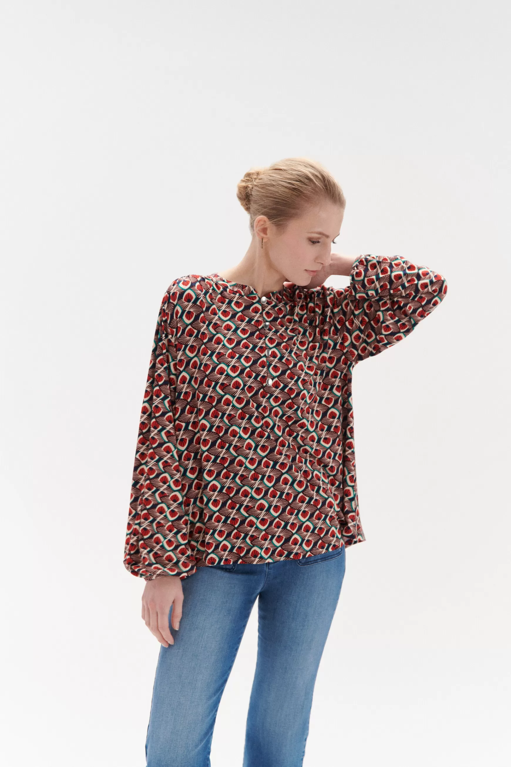 Shop Blouse Tess En Jersey De Viscose Femme Blouses