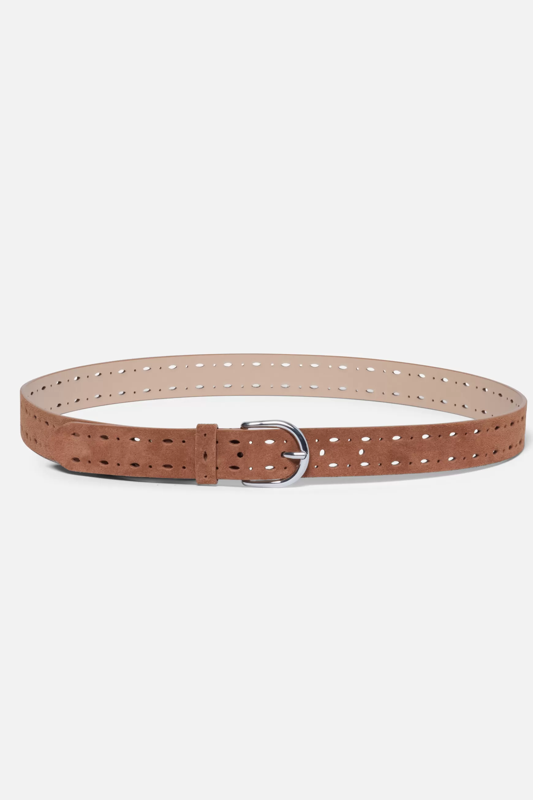 Store Ceinture Perforee Camel Femme Ceintures