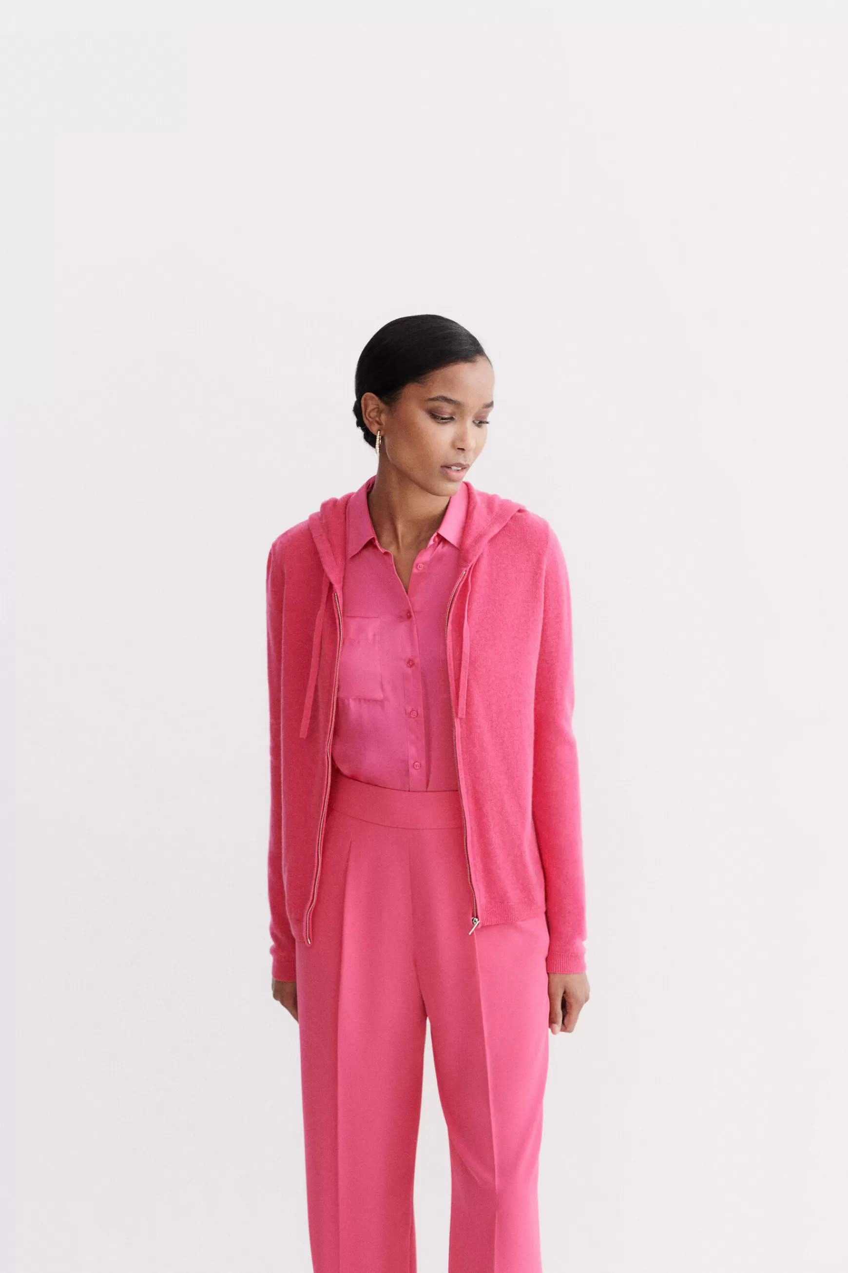 Store Gilet Basile B Rose Fushia Femme Gilets