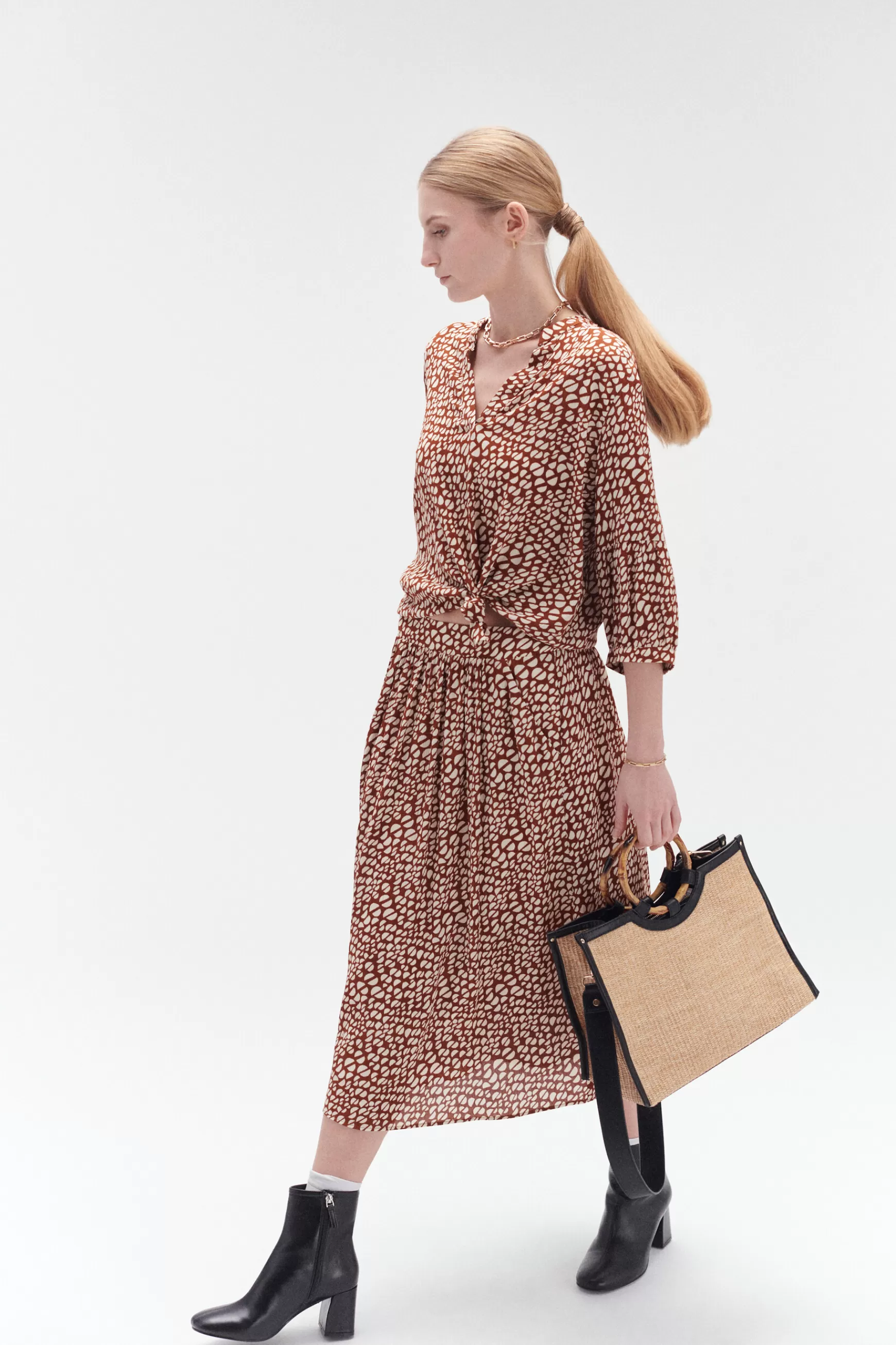 Store Jupe Tawney A Motif Bicolore Femme Jupes