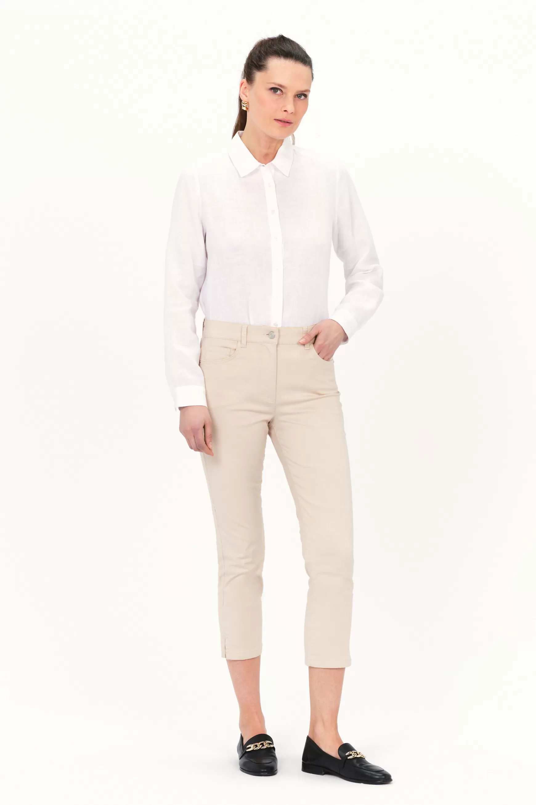 Cheap Pantacourt Mason Beige Femme Pantalons