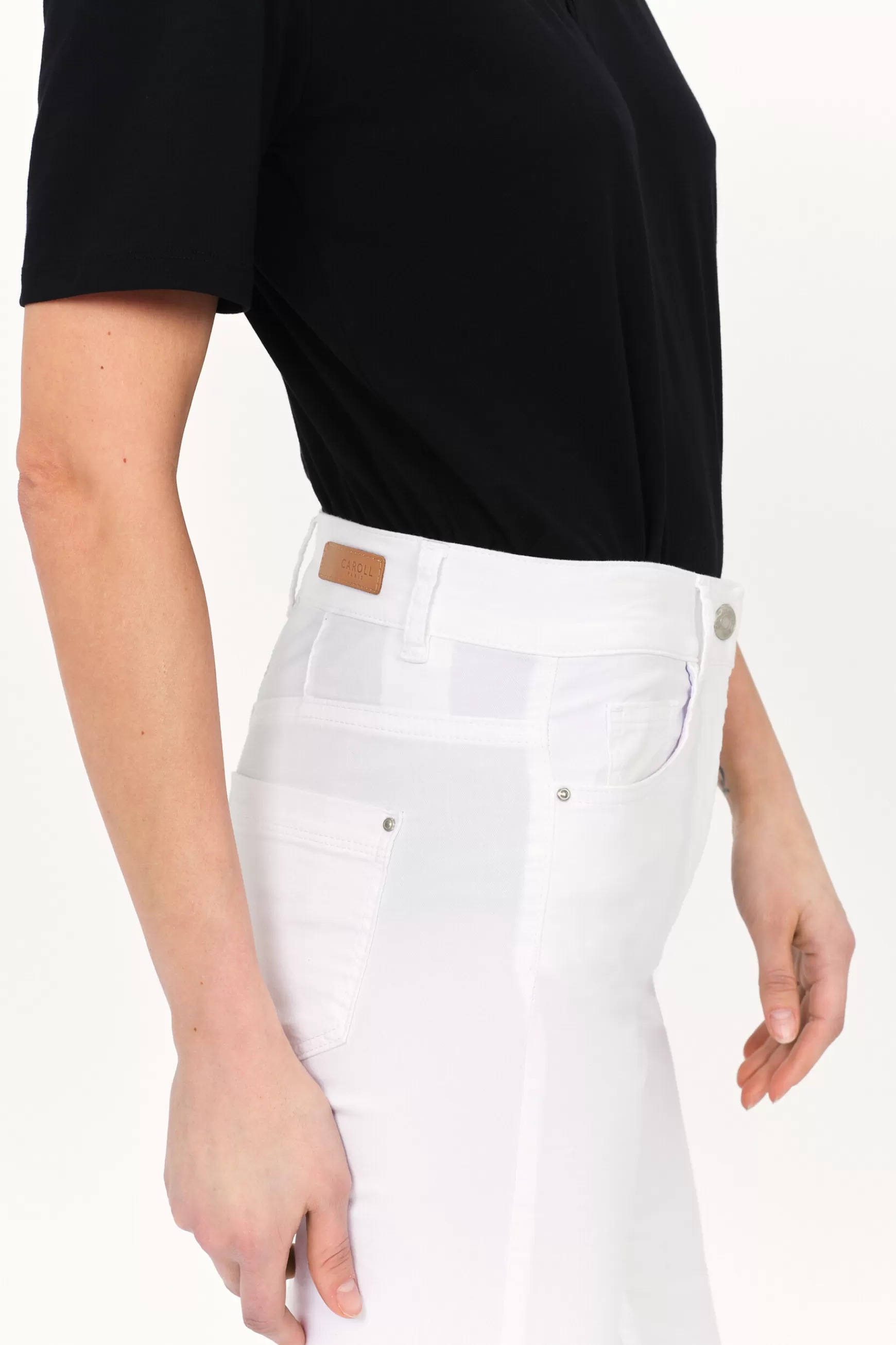 Store Pantacourt Mason Blanc Femme Pantalons