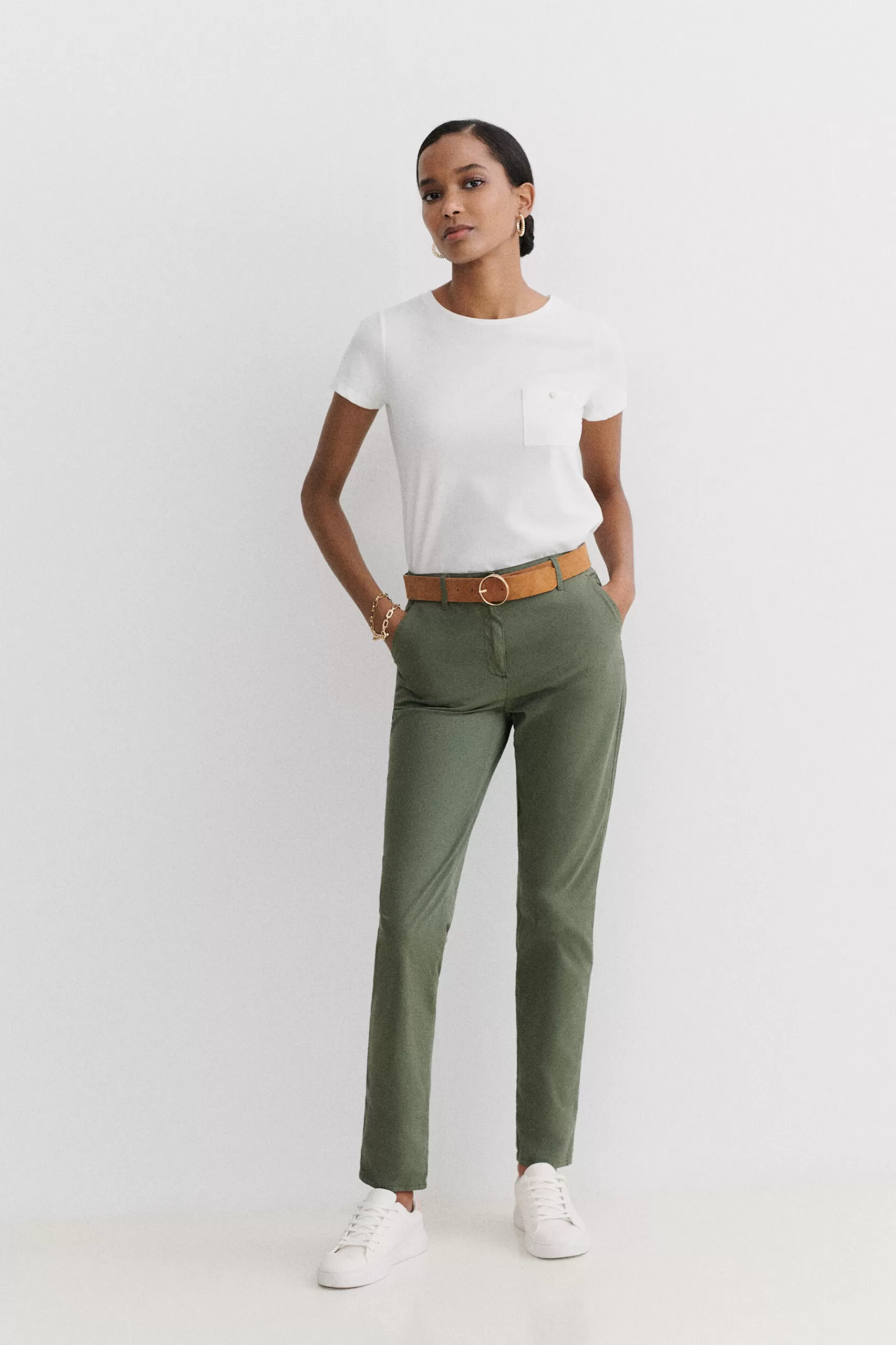 Sale Pantalon Adelmo Vert Kaki Femme Pantalons