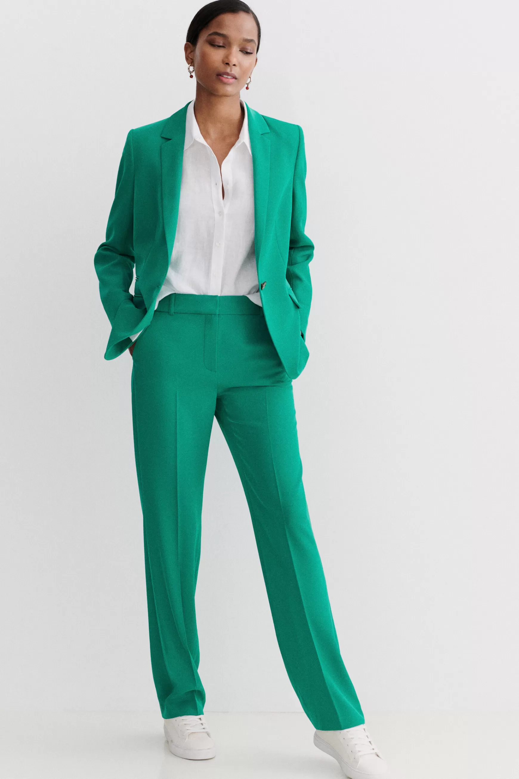 New Pantalon Clement Vert Emeraude Femme Pantalons