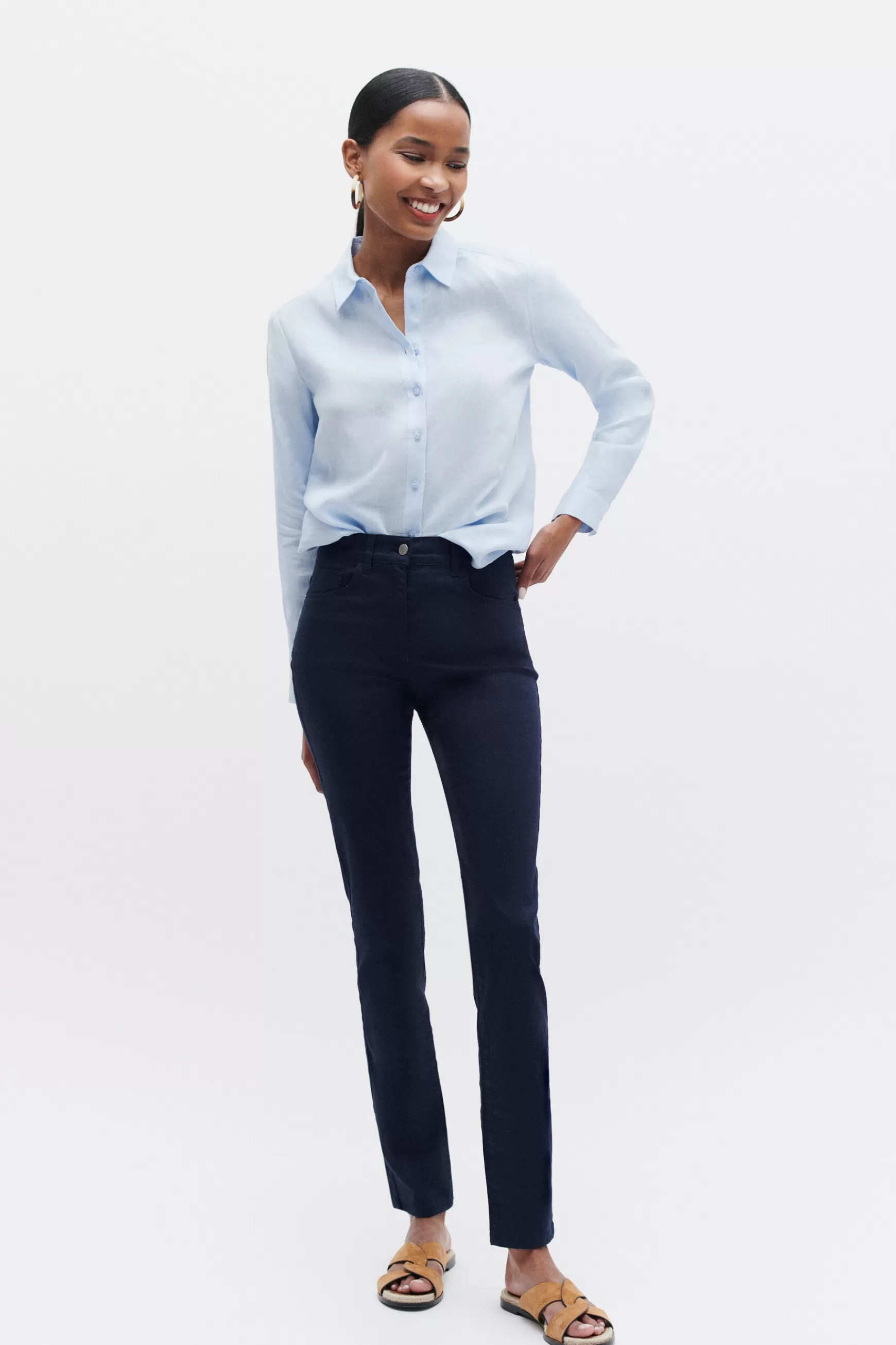 Outlet Pantalon Craig Bleu Marine Femme Pantalons