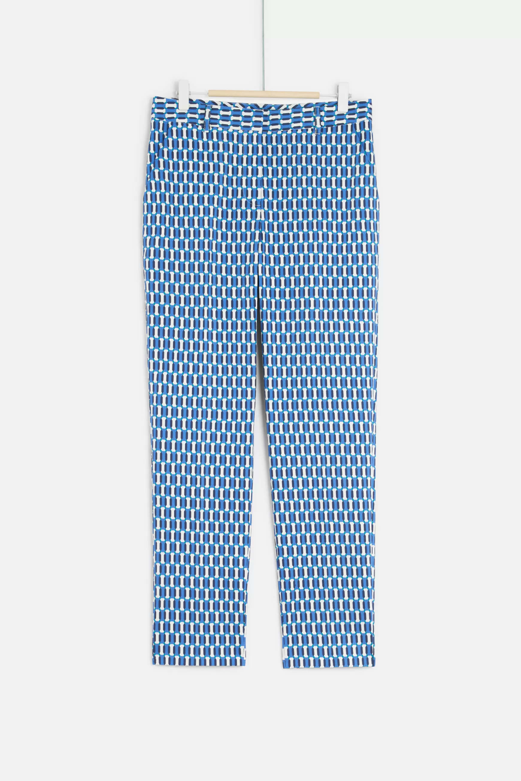 Best Pantalon Gabin A Motifs Graphiques Bleu Marine Femme Pantalons