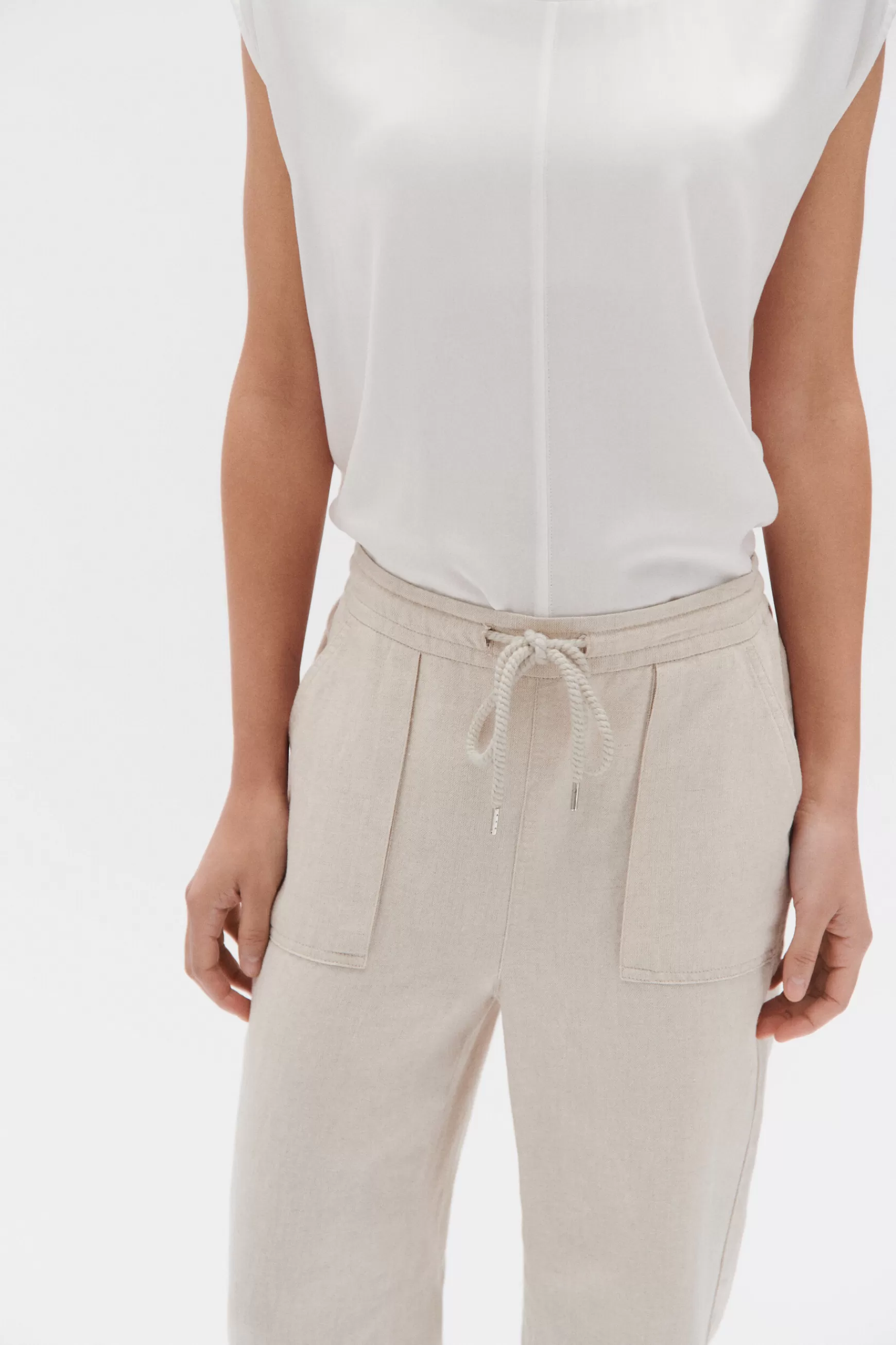 Sale Pantalon Ignace Beige Femme Pantalons