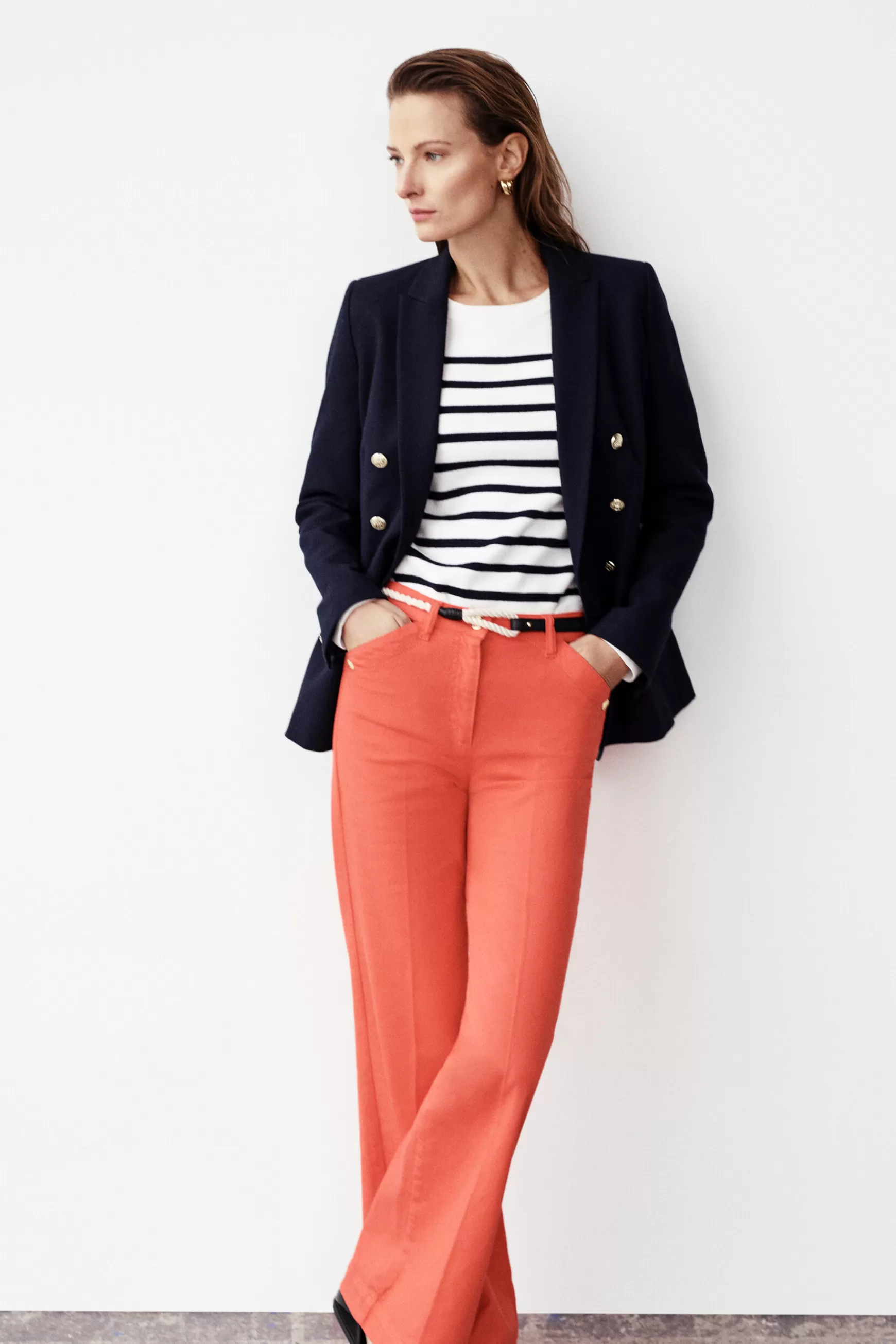 New Pantalon Lazarro Orange Femme Pantalons