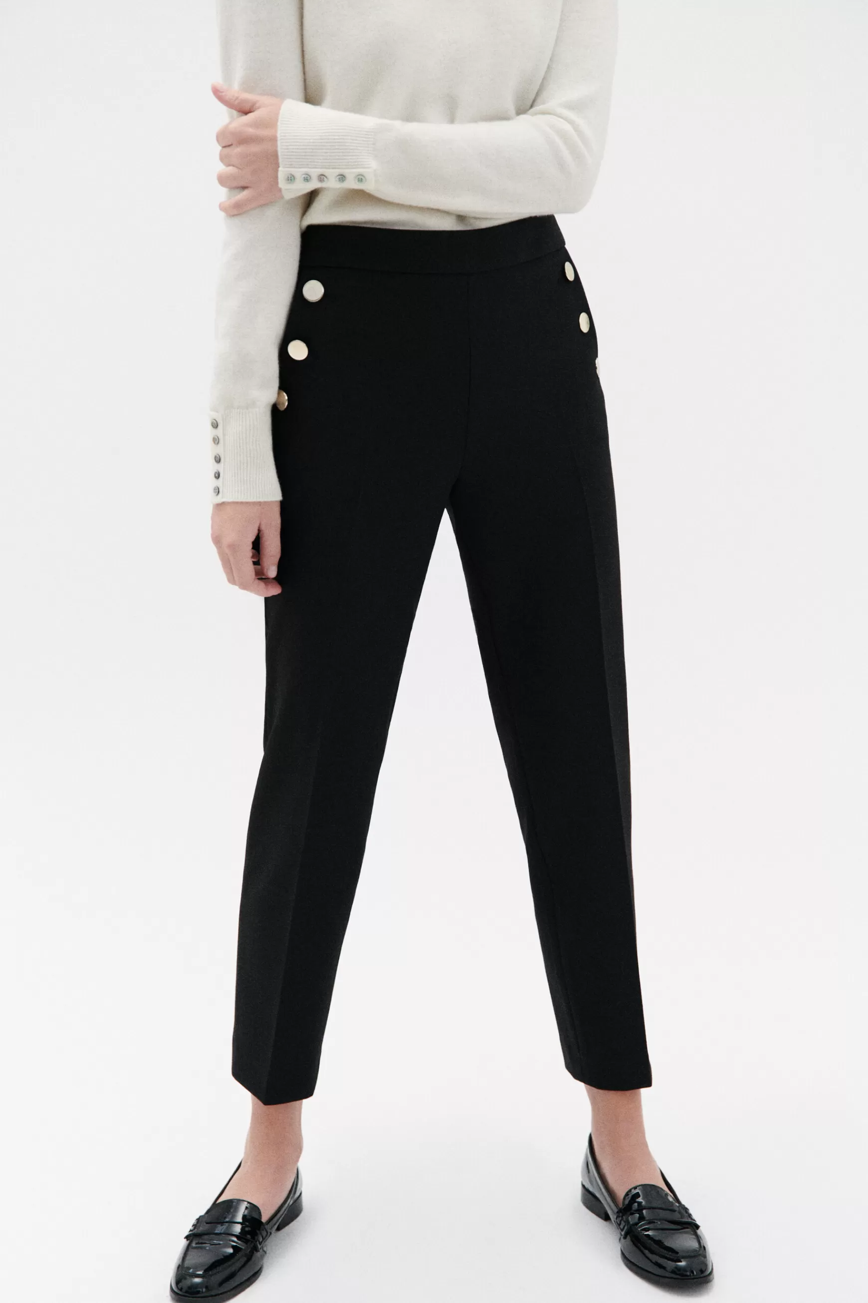 Best Sale Pantalon Octavian Noir Femme Pantalons