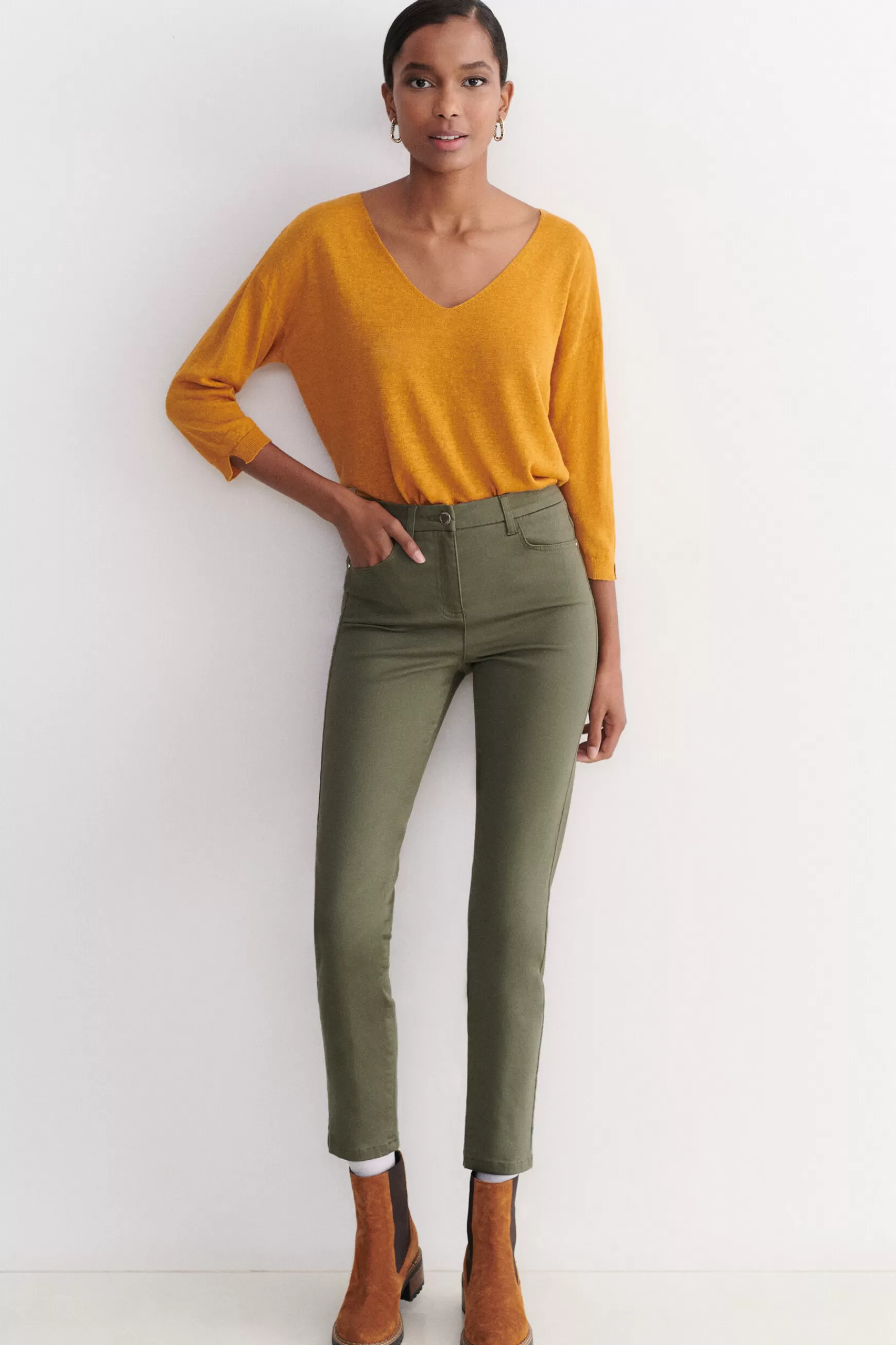 Fashion Pantalon Tony B Vert Kaki Femme Pantalons