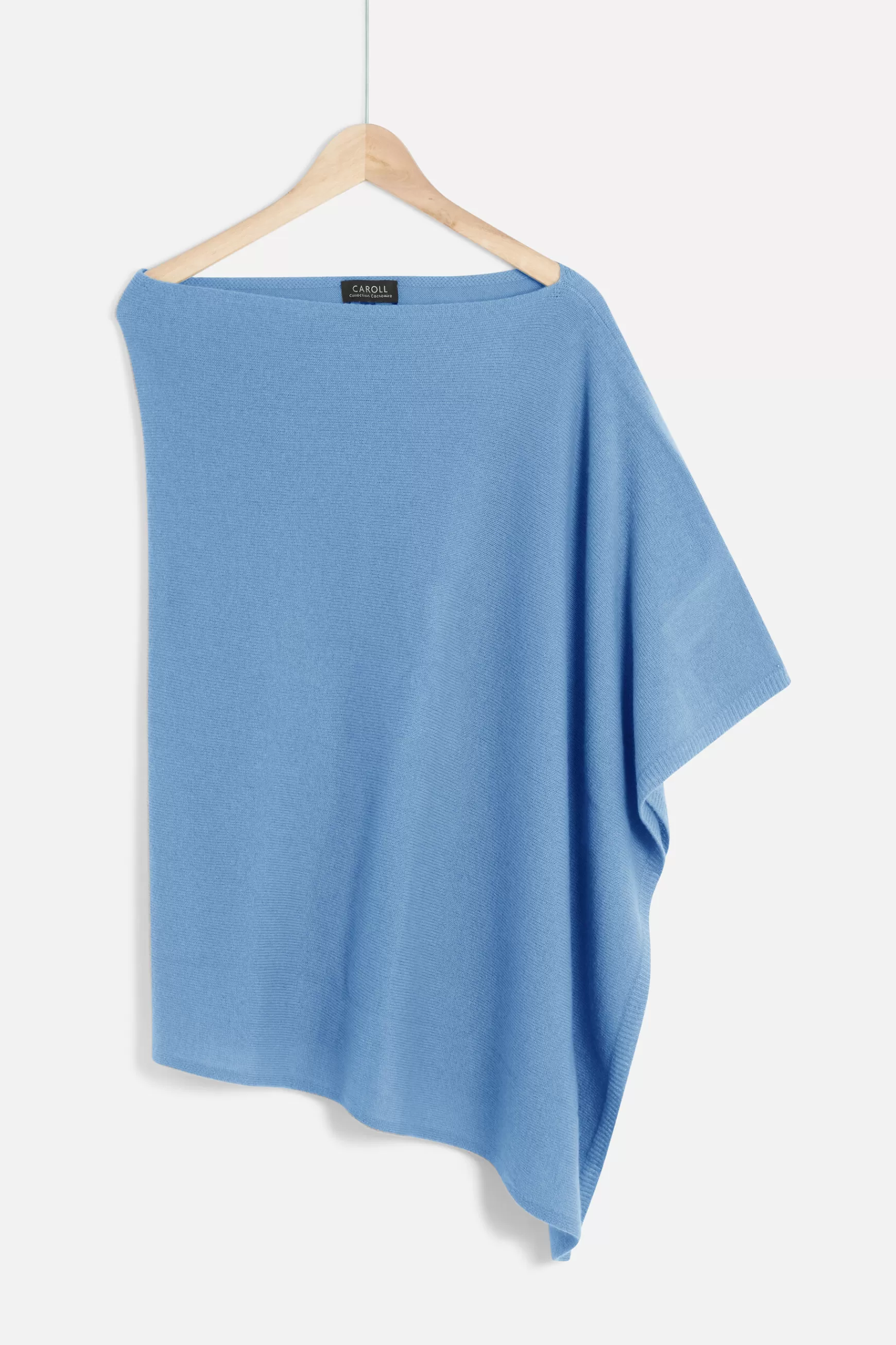 Clearance Poncho Baltimore 100% Cachemire Denim Stone Femme Ponchos