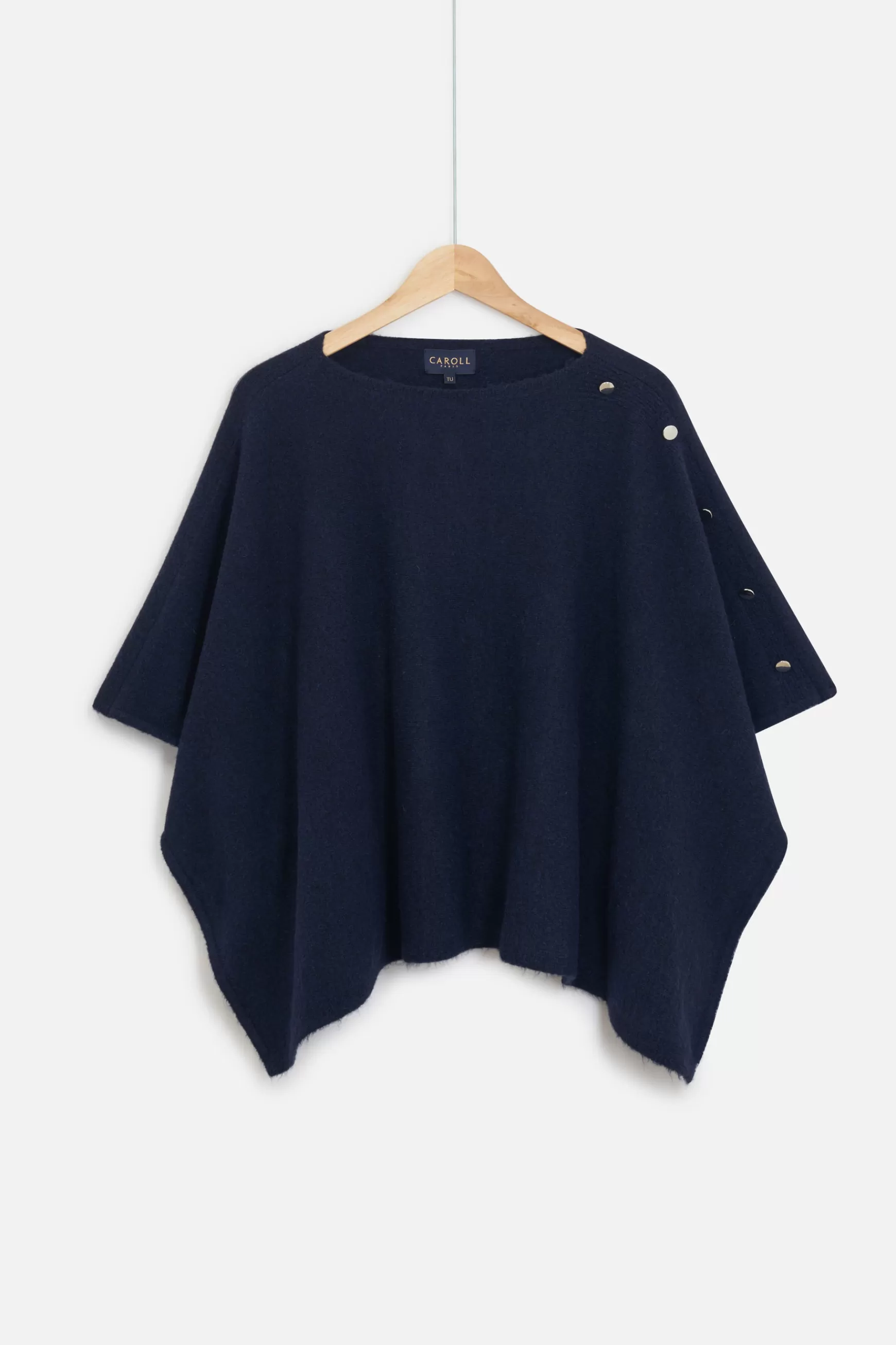 Shop Poncho Lisa B Bleu Marine Femme Ponchos