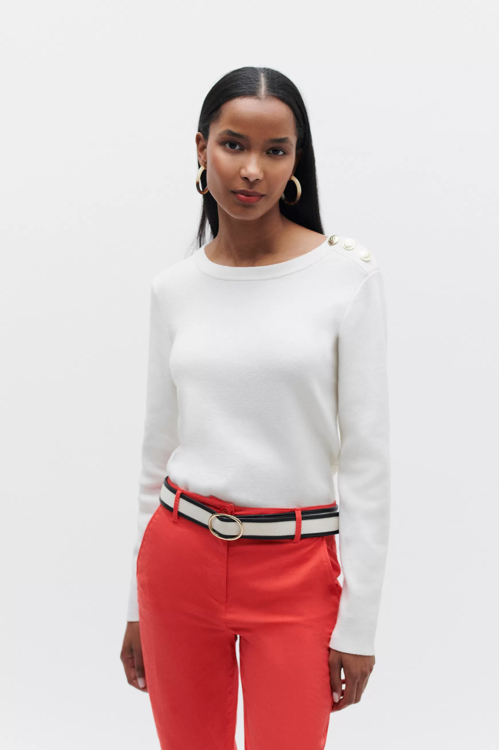 Sale Pull Marin Aurelie Ivoire Femme Pulls