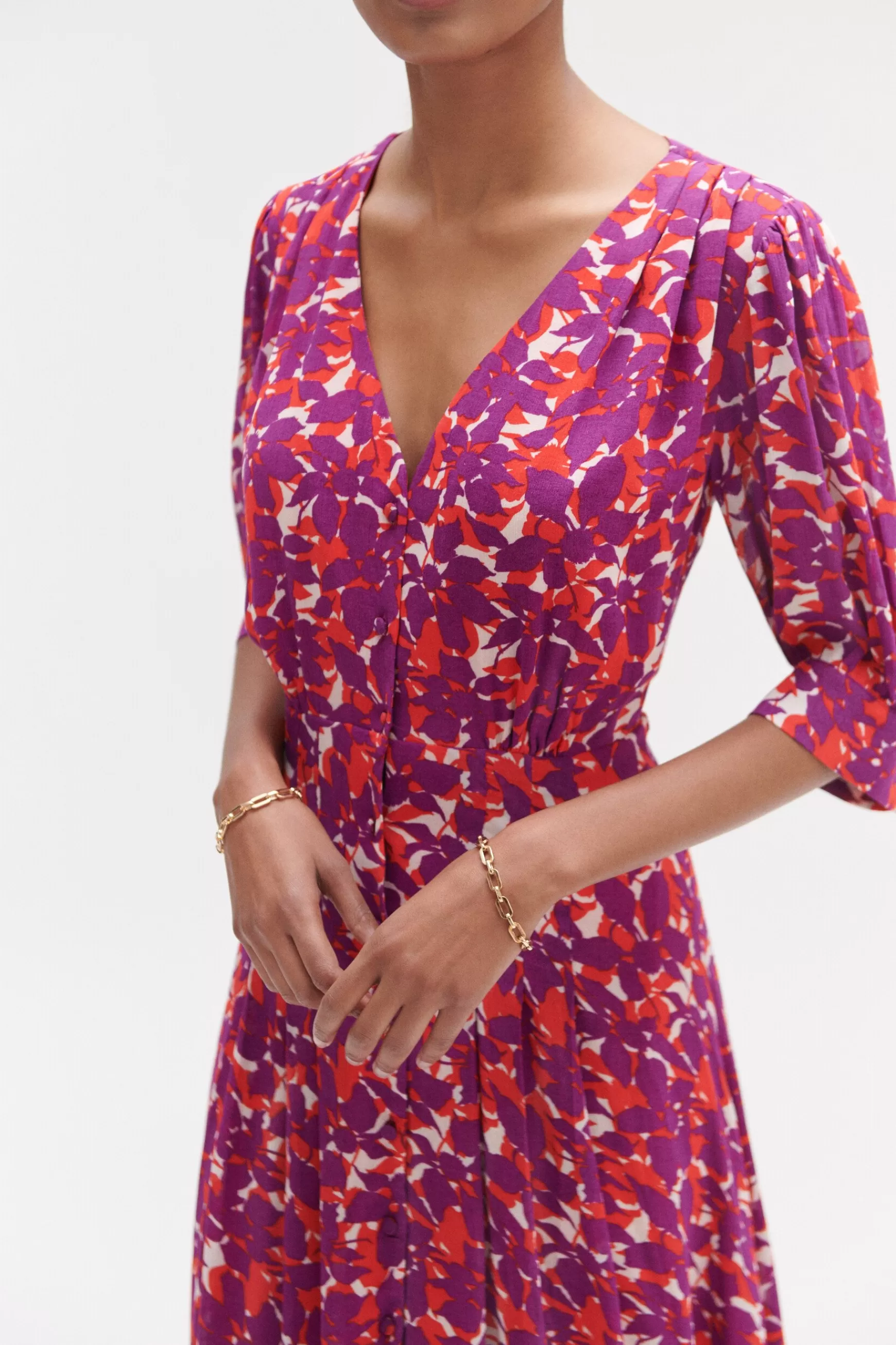 New Robe Victoria En Crepe De Viscose Femme Robes