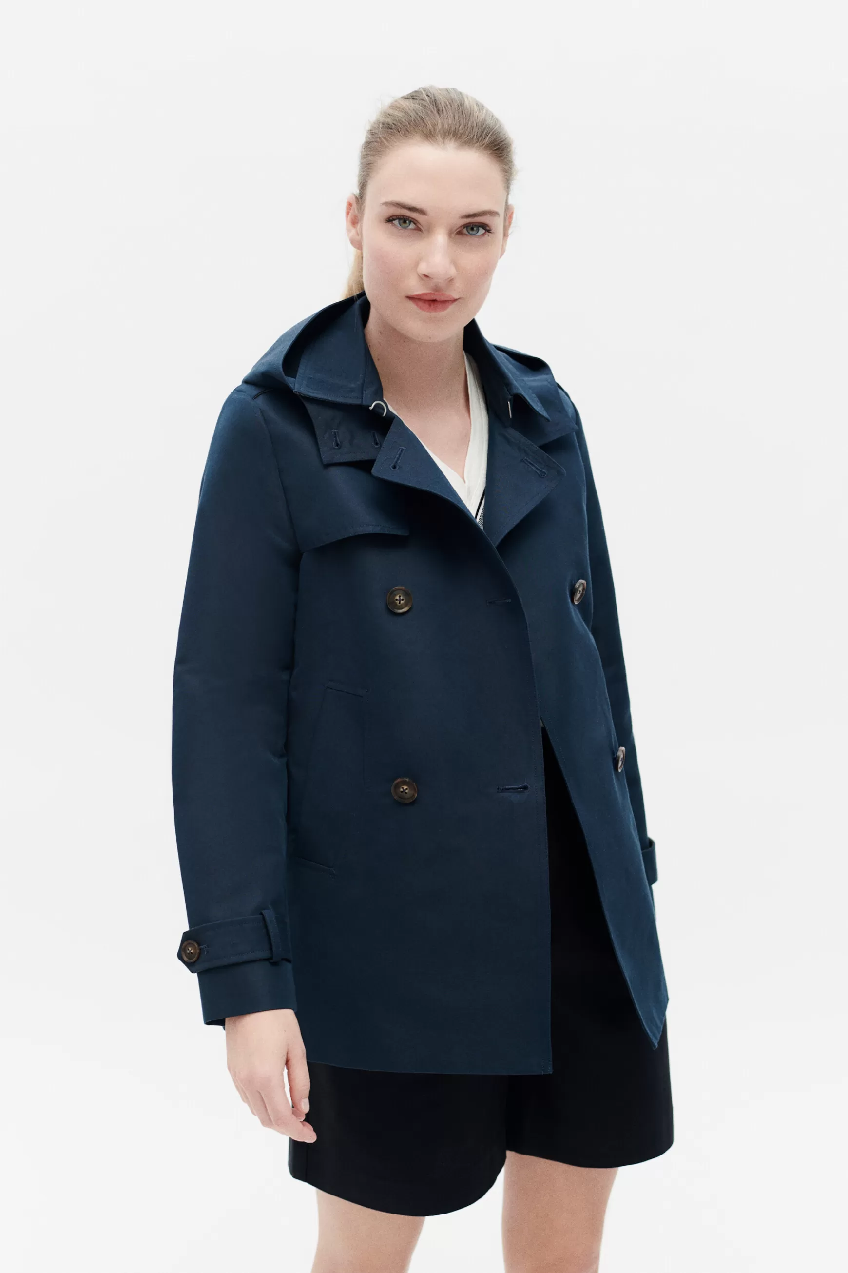 Discount Trench Berlin B Bleu Marine Femme Trenchs