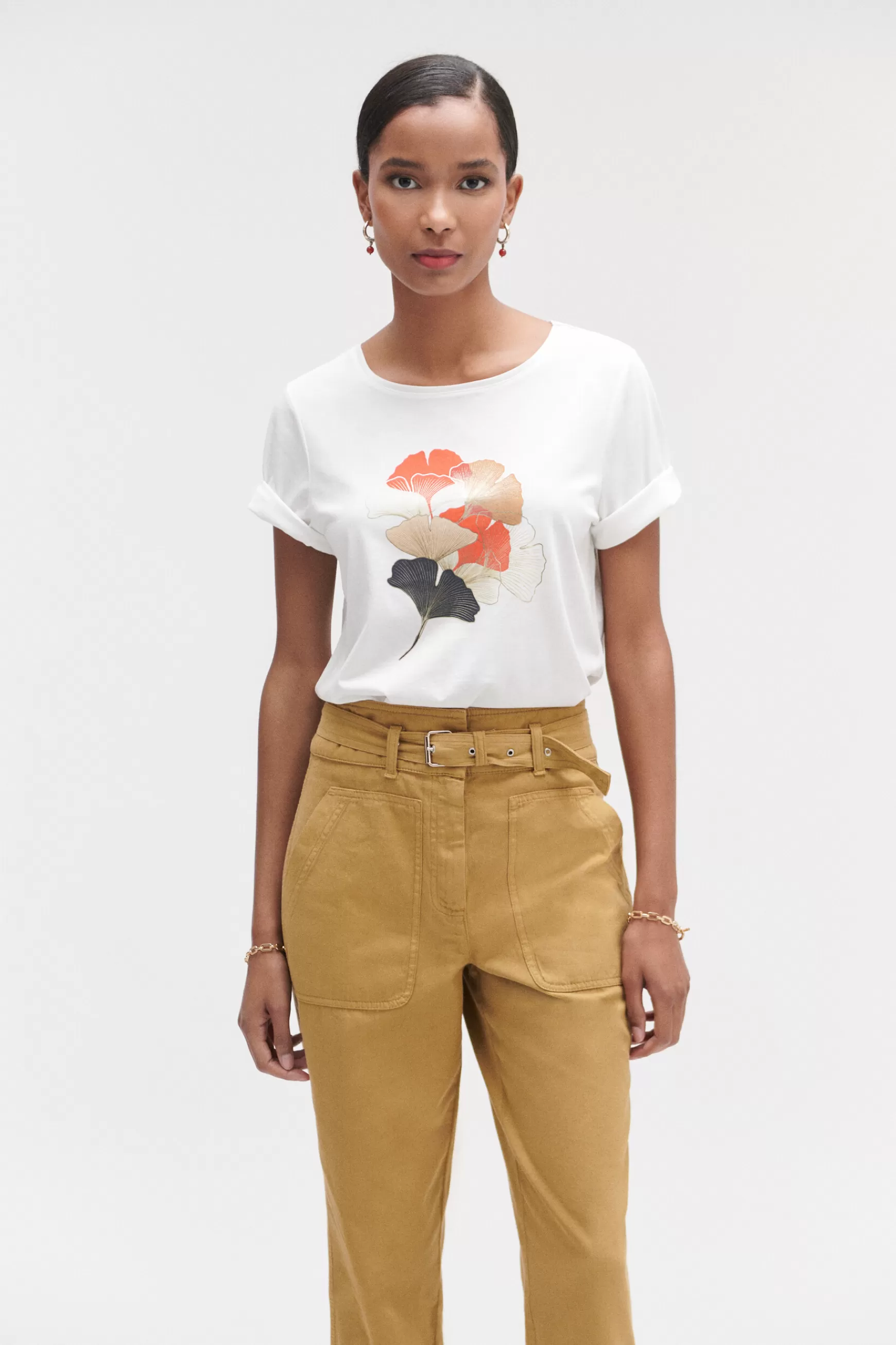 Flash Sale T-Shirt Aja A Visuel Ecru Femme Tops Et T-Shirts