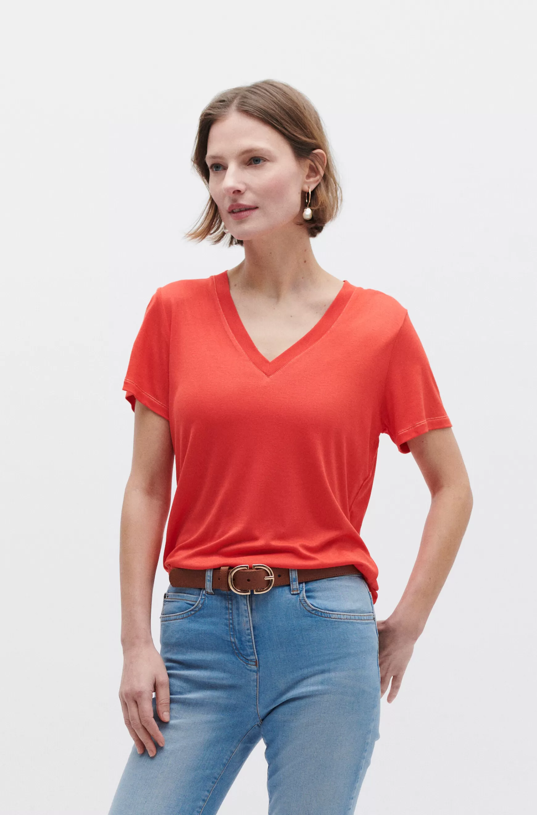 Sale T-Shirt Anita Rouge Femme Tops Et T-Shirts