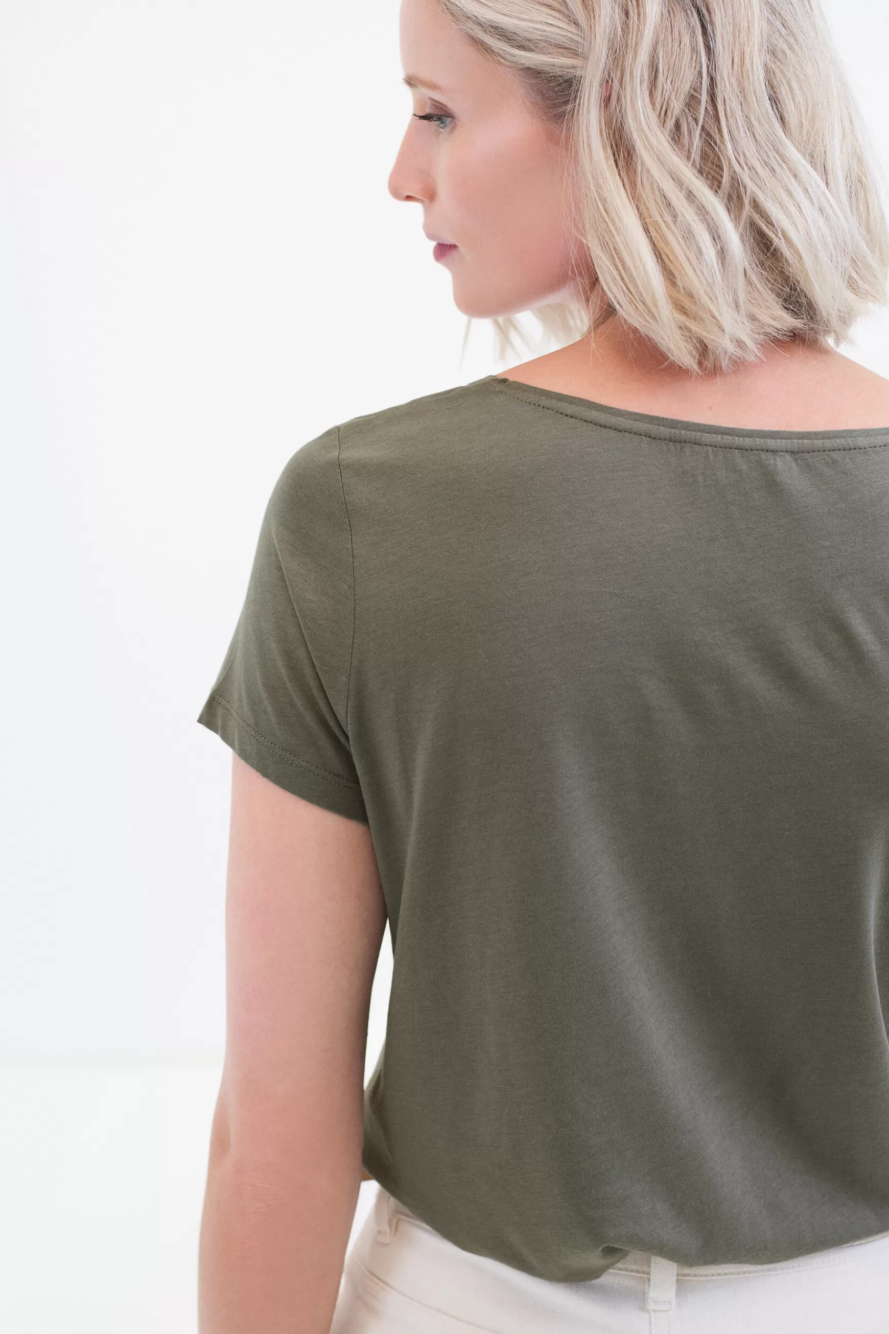 Cheap T-Shirt Janice Toutes A L'Ecole Vert Kaki Femme Tops Et T-Shirts