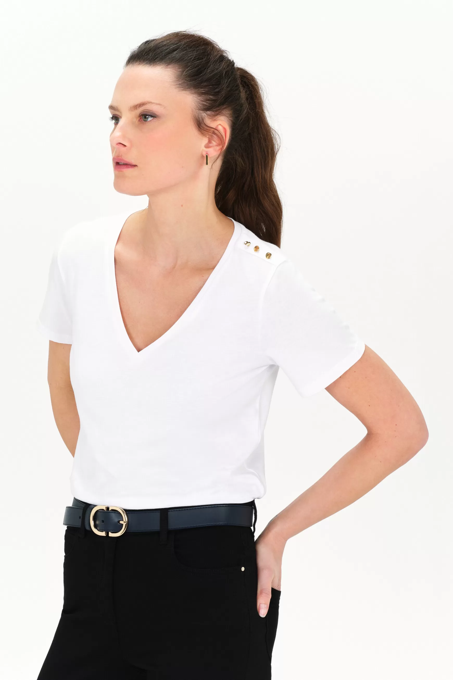 Outlet T-Shirt Manon Blanc Femme Tops Et T-Shirts