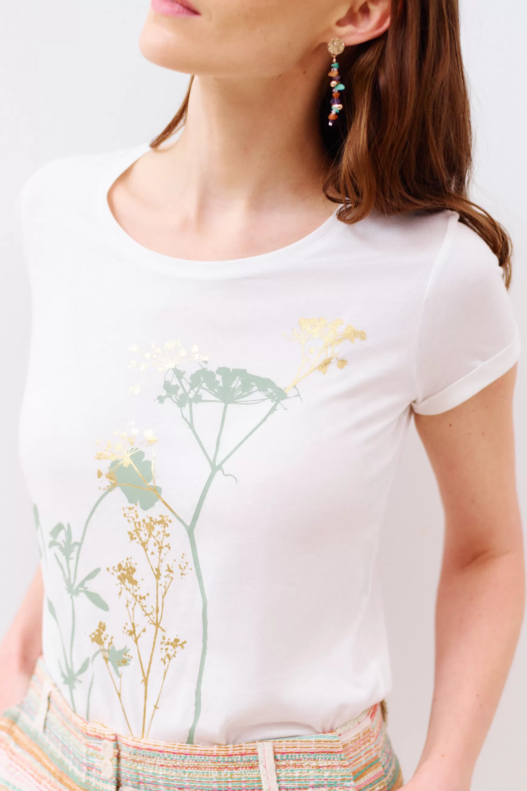 Online T-Shirt Maxine Ivoire Femme Tops Et T-Shirts