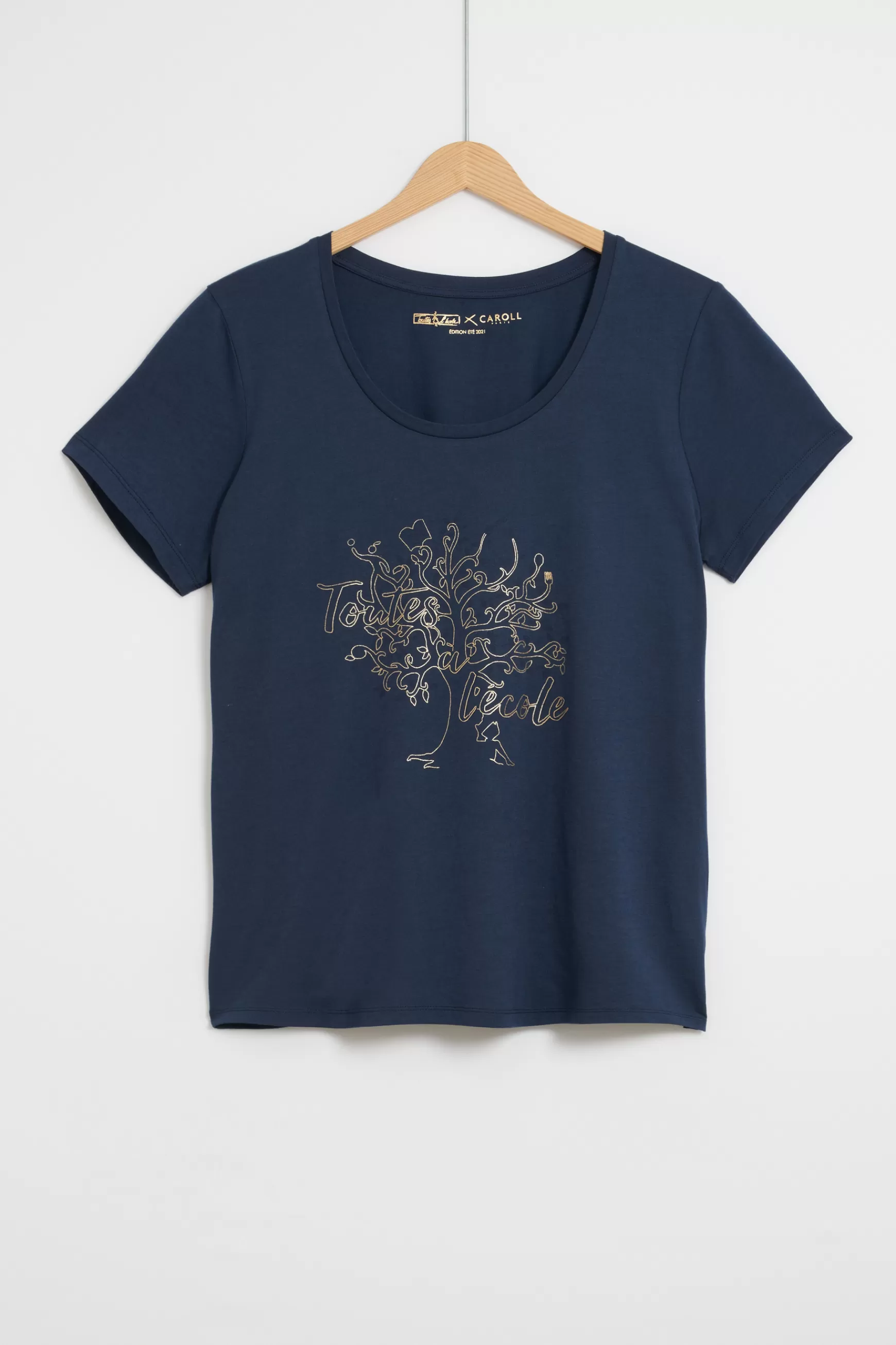 Flash Sale T-Shirt Nessa Bleu Marine Femme Tops Et T-Shirts