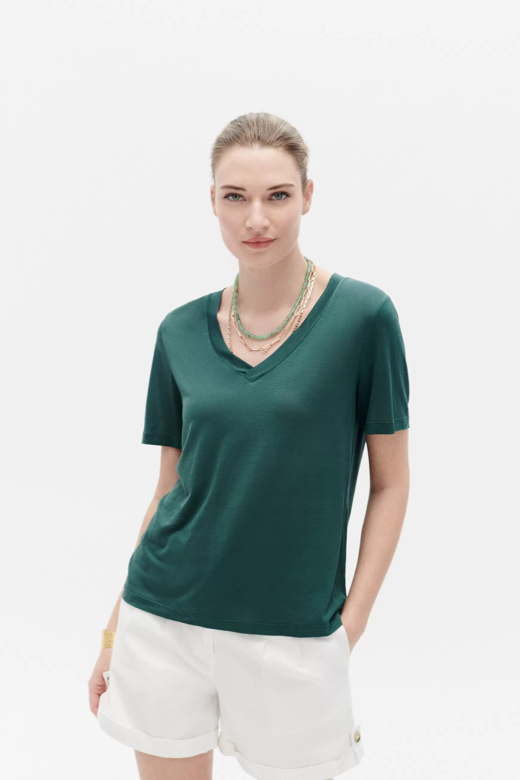 Fashion Tshirt Tini Bleu Turquoise Femme Tops Et T-Shirts