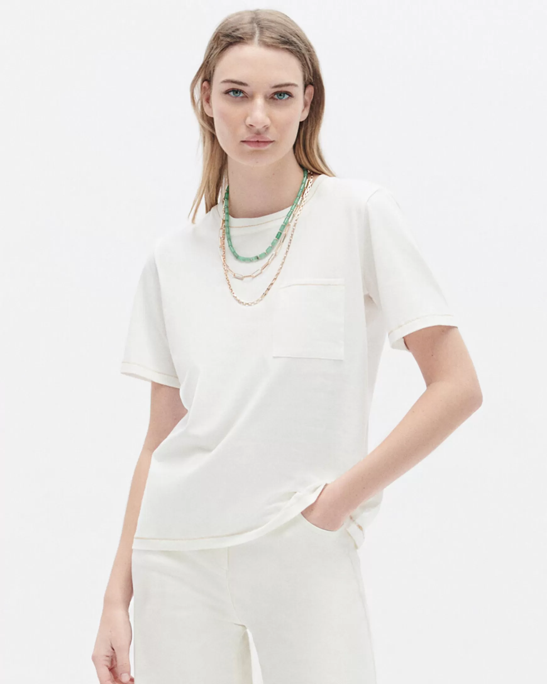 Sale T-Shirt Tvega Blanc Femme Tops Et T-Shirts